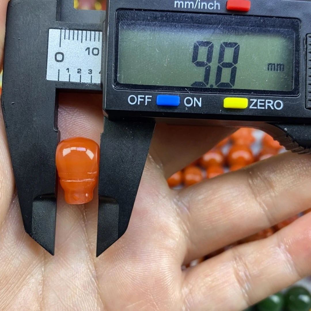 南红玛瑙未镶嵌三通9.8mm
