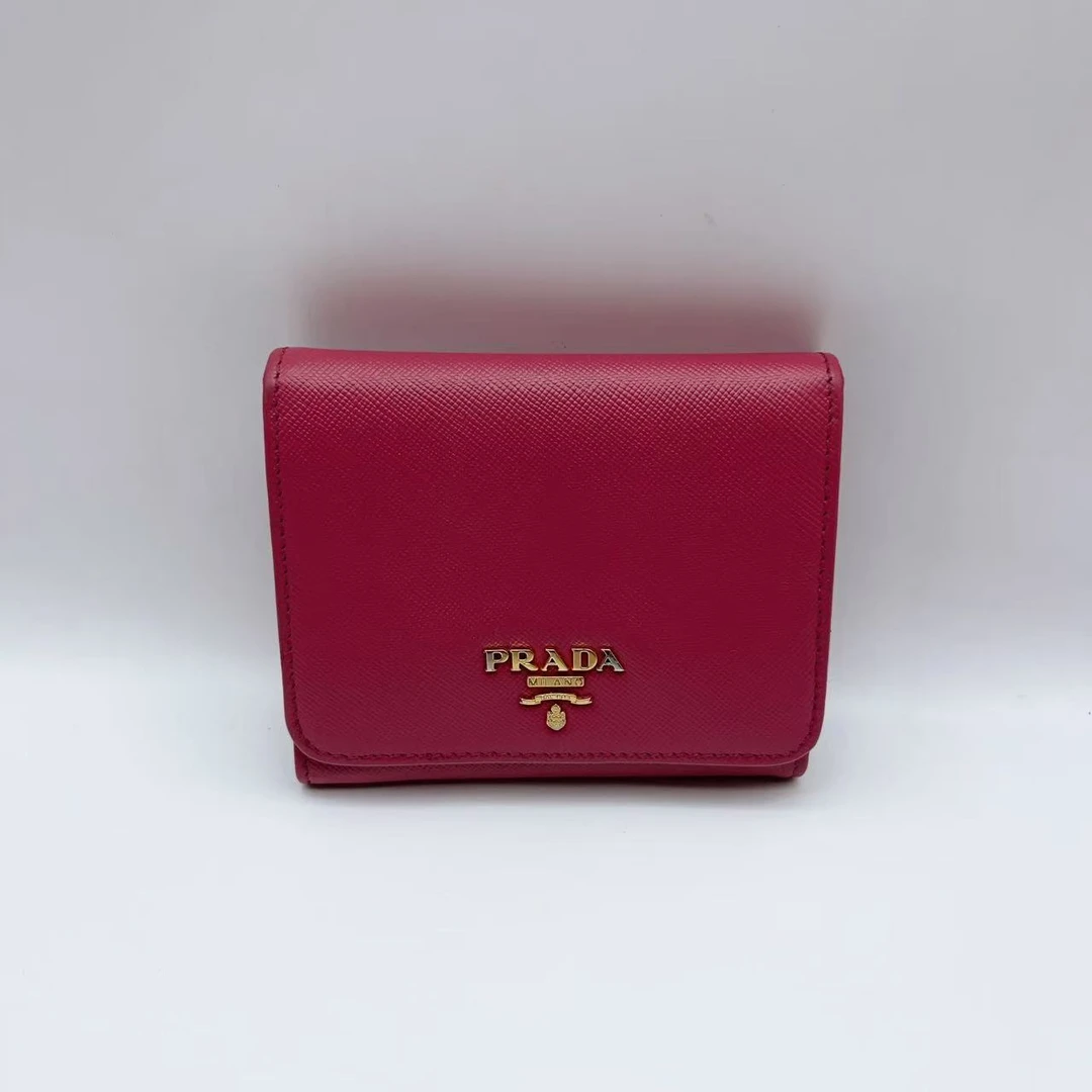 95新 Prada/普拉达   粉红色钱包  1381 0289