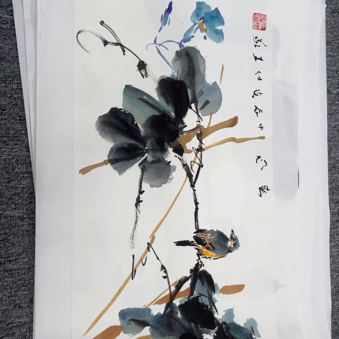 国画绘画作品多次