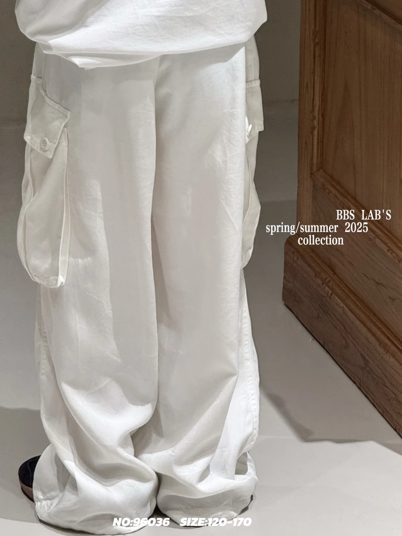 96036 夏款男童女童时尚垂感显瘦休闲风百搭阔腿裤（特价不退换）