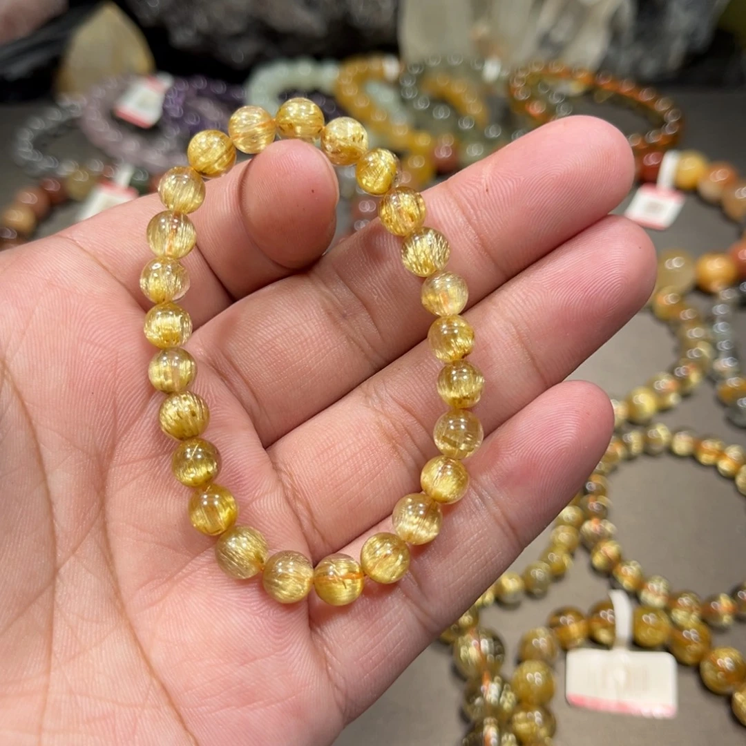 未镶嵌手串水晶钛晶