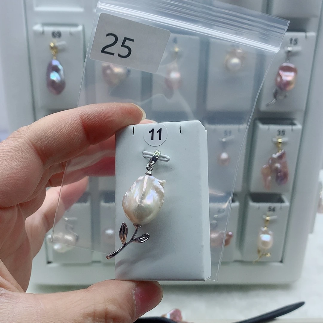 吊坠(不含链)合金淡水珍珠