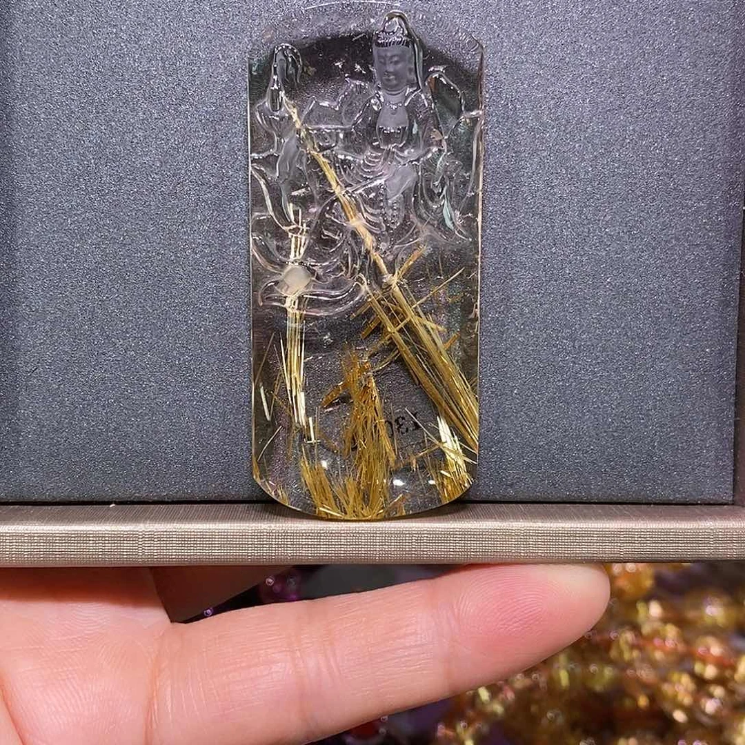 未镶嵌大型摆件（非配饰）水晶金钛晶