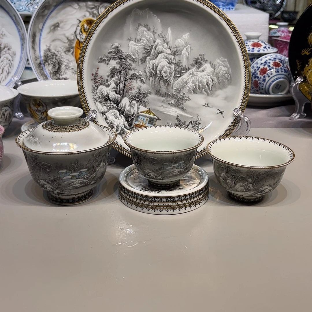 仙***叶景德镇陶瓷艺术品