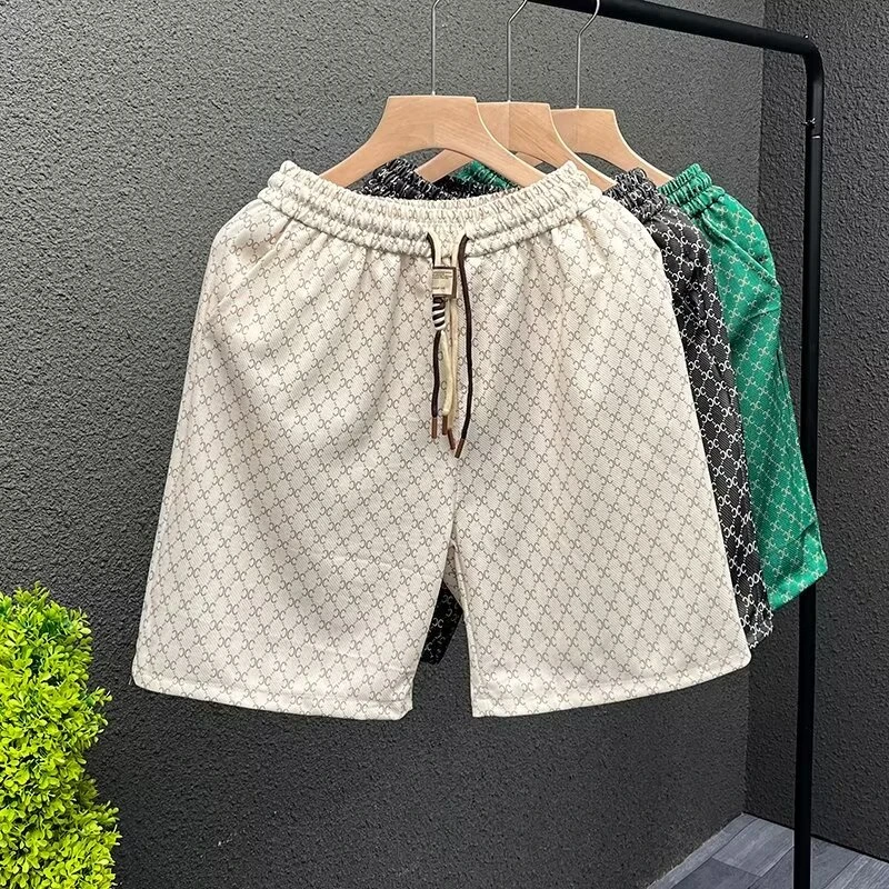 轻奢休闲短裤男款夏季高端裤子时尚百搭五分裤男士沙滩直筒大裤衩