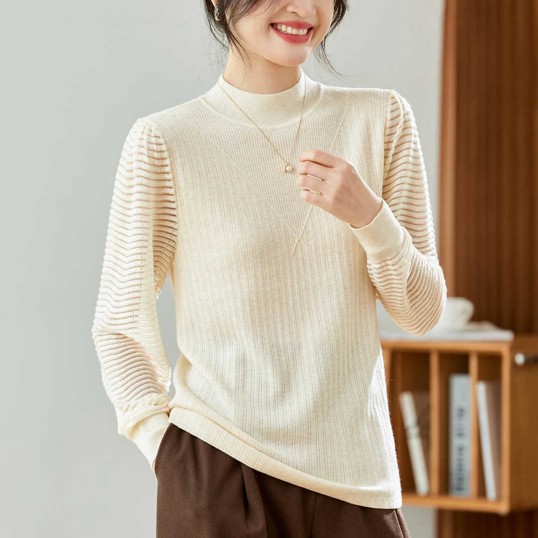 遮肚子打底衫洋气高端别致小衫冬季新款内搭半高领毛衣女2025新款