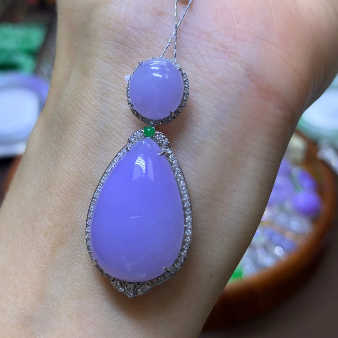 【闪购商品】翡翠颈饰18K金镶嵌翡翠