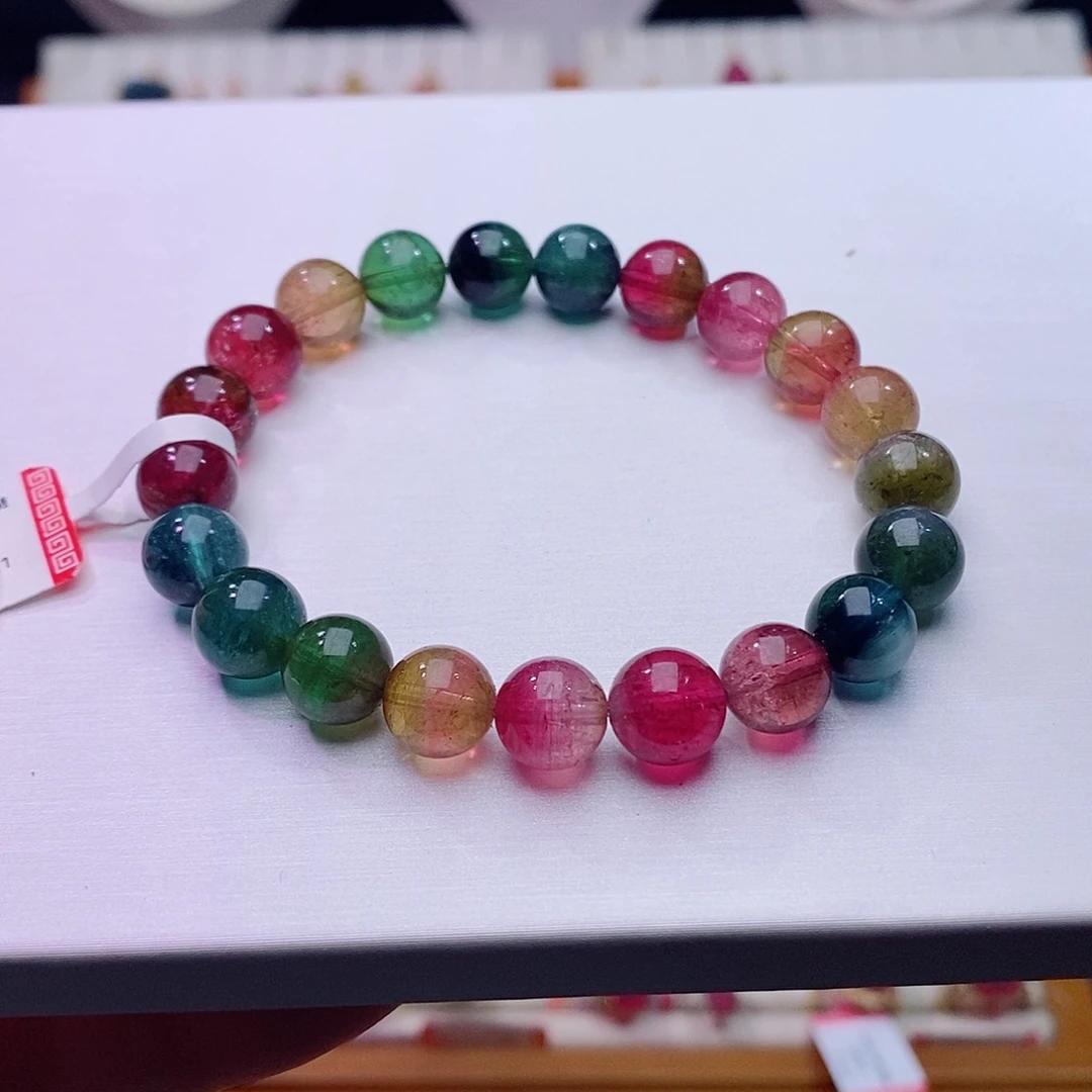 碧玺手链未镶嵌碧玺西瓜手链