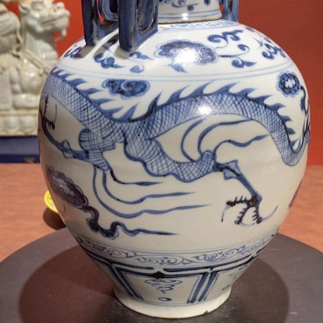 七***夫喜乐堂青花龙纹罐喜乐堂青花龙纹罐