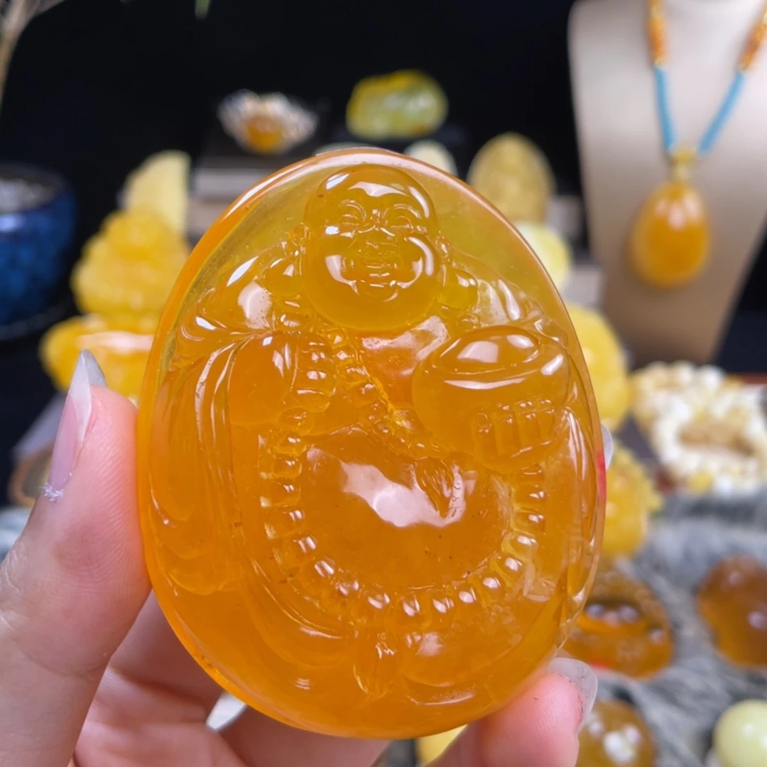 【闪购商品】未镶嵌琥珀珠宝奇石花粉