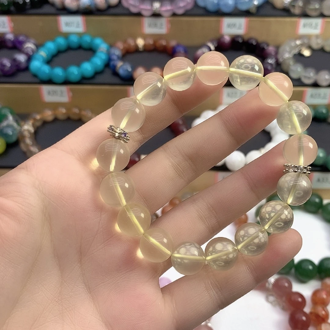 水晶未镶嵌手链柠檬黄