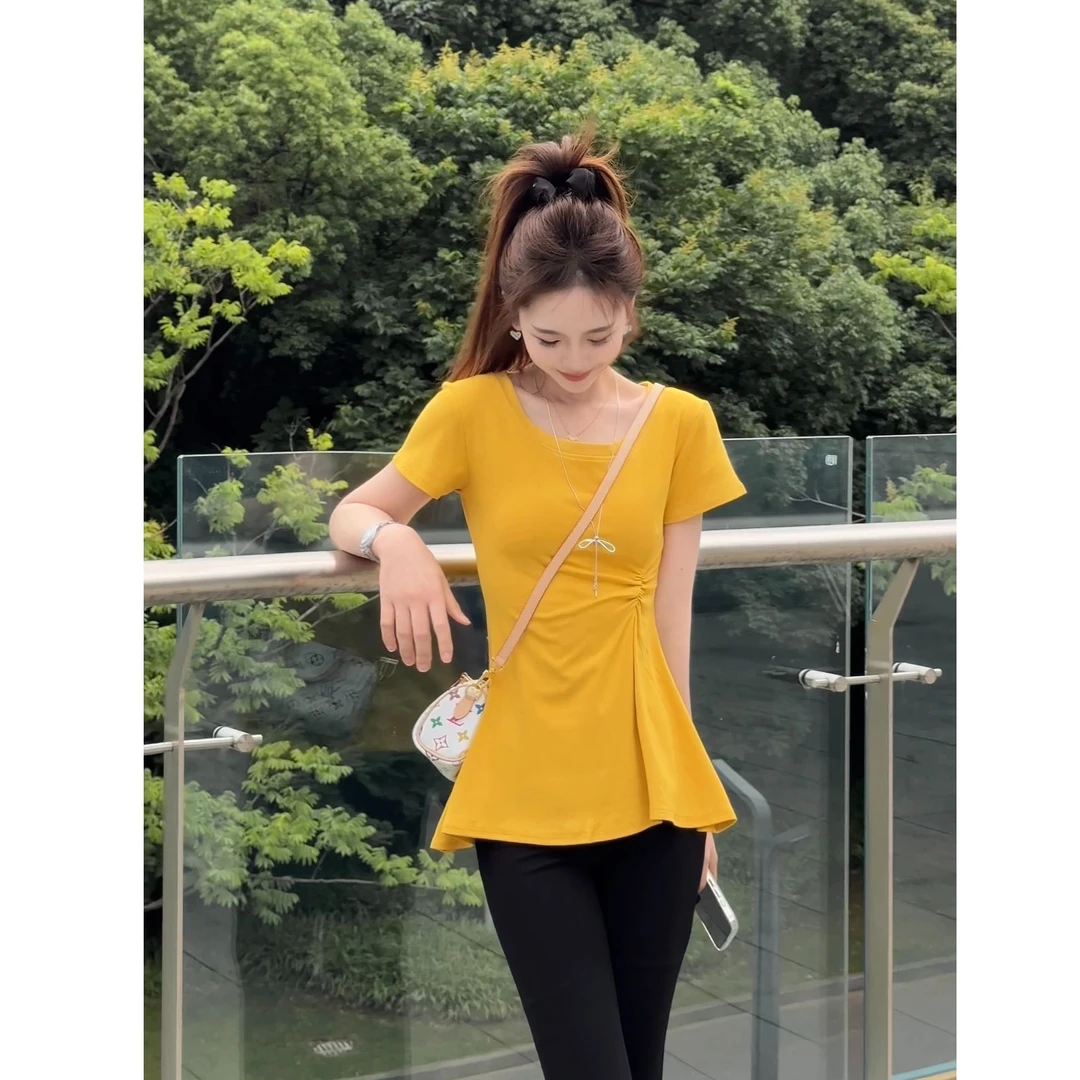 【简奢高级感】LULU夏季新款时尚休闲T恤预WZLX5TX14535A