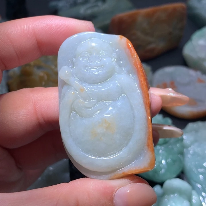 翡翠未镶嵌颈饰保真天然A货翡翠