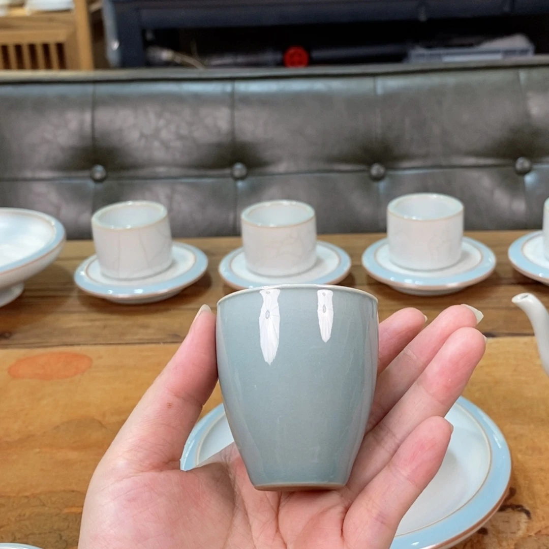 朱砂胎粉青釉 闻香杯