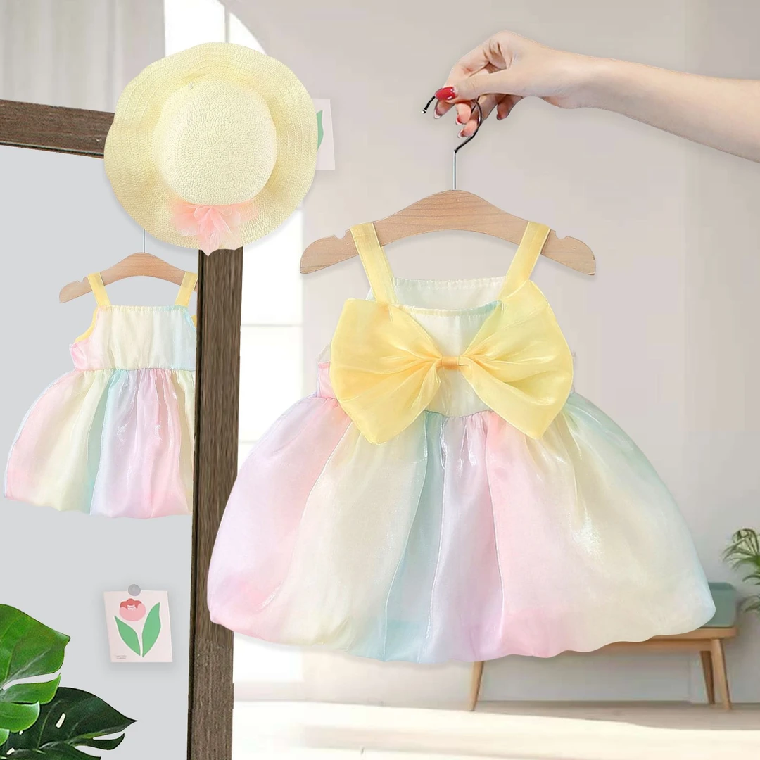 新款小童儿童可爱宝宝幼儿裙子公主风婴幼童无袖连衣裙洋气童装