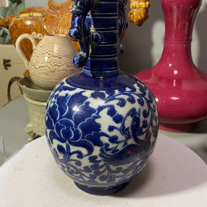 软陶定瓷双龙瓶吧