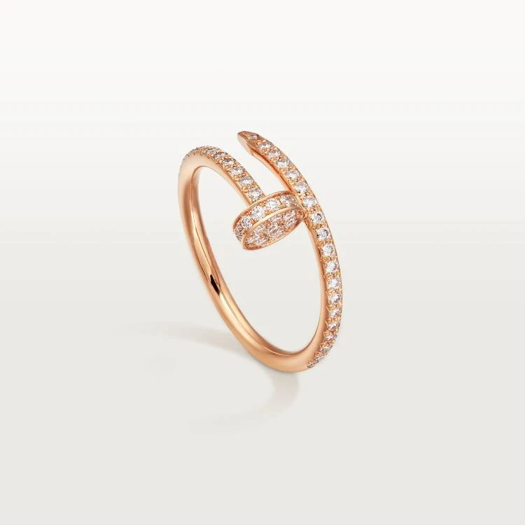 99新 Cartier/卡地亚 卡地亚18k玫瑰金带钻戒指53码