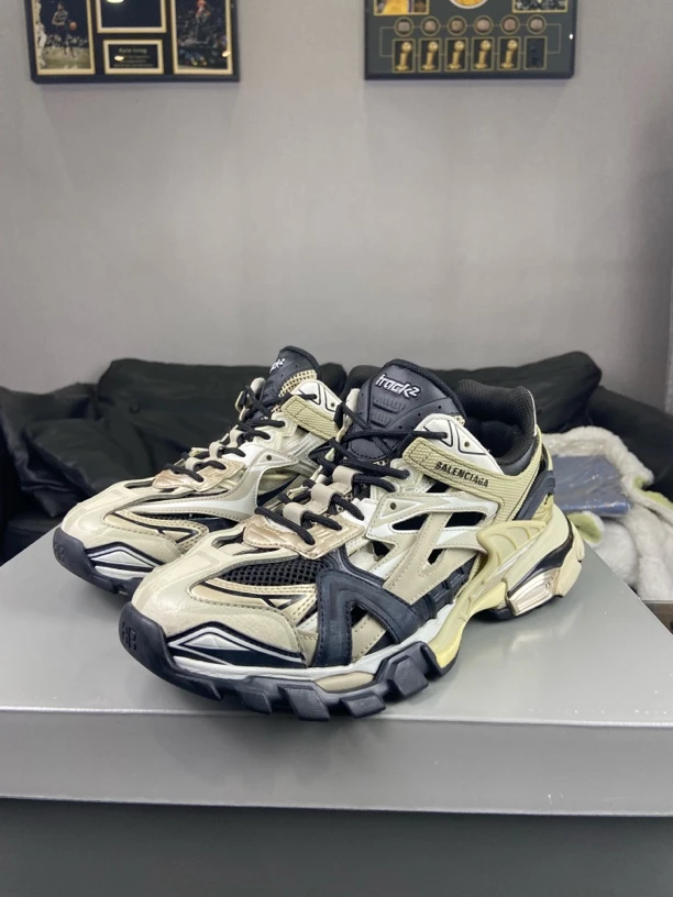95新 Balenciaga/巴黎世家 Track2.0老爹鞋米黑41码原盒97新