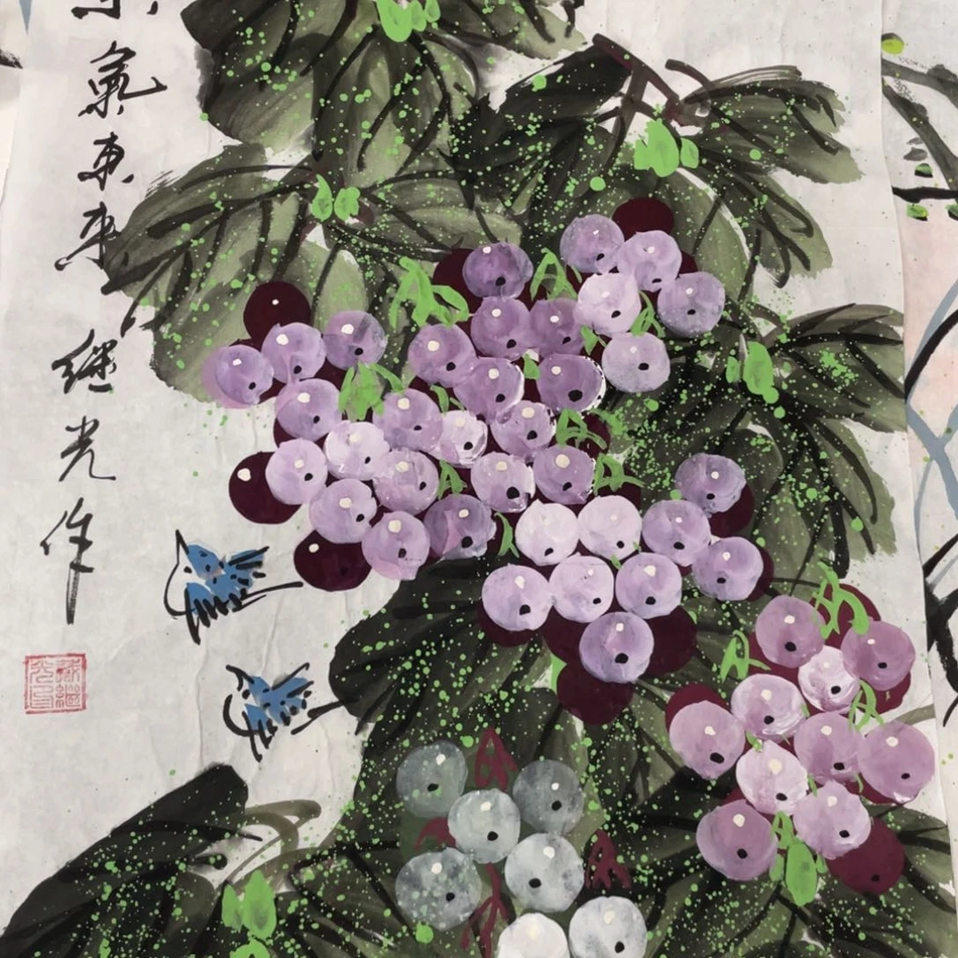 国画刘鲁樵老师绘画