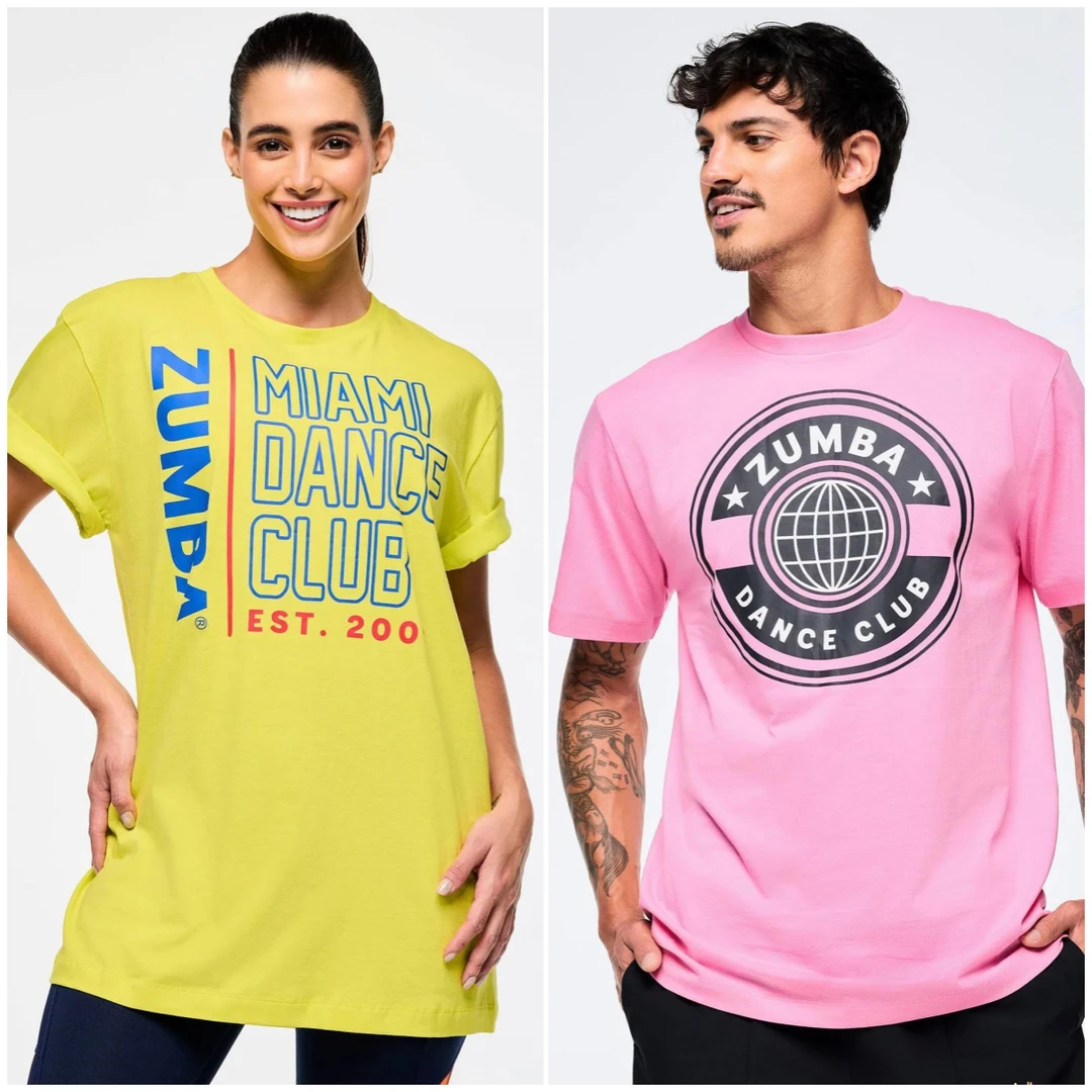 尊巴Zumba健身服上衣休闲新ZUMBA新款T恤男女同款纯棉短袖249