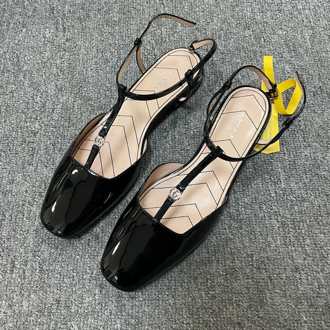 全新未使用 GUCCI/古驰 （有盒）Denim 露跟搭扣休闲鞋  37码/7956