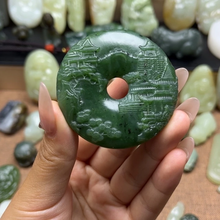 和田玉未镶嵌挂件永*