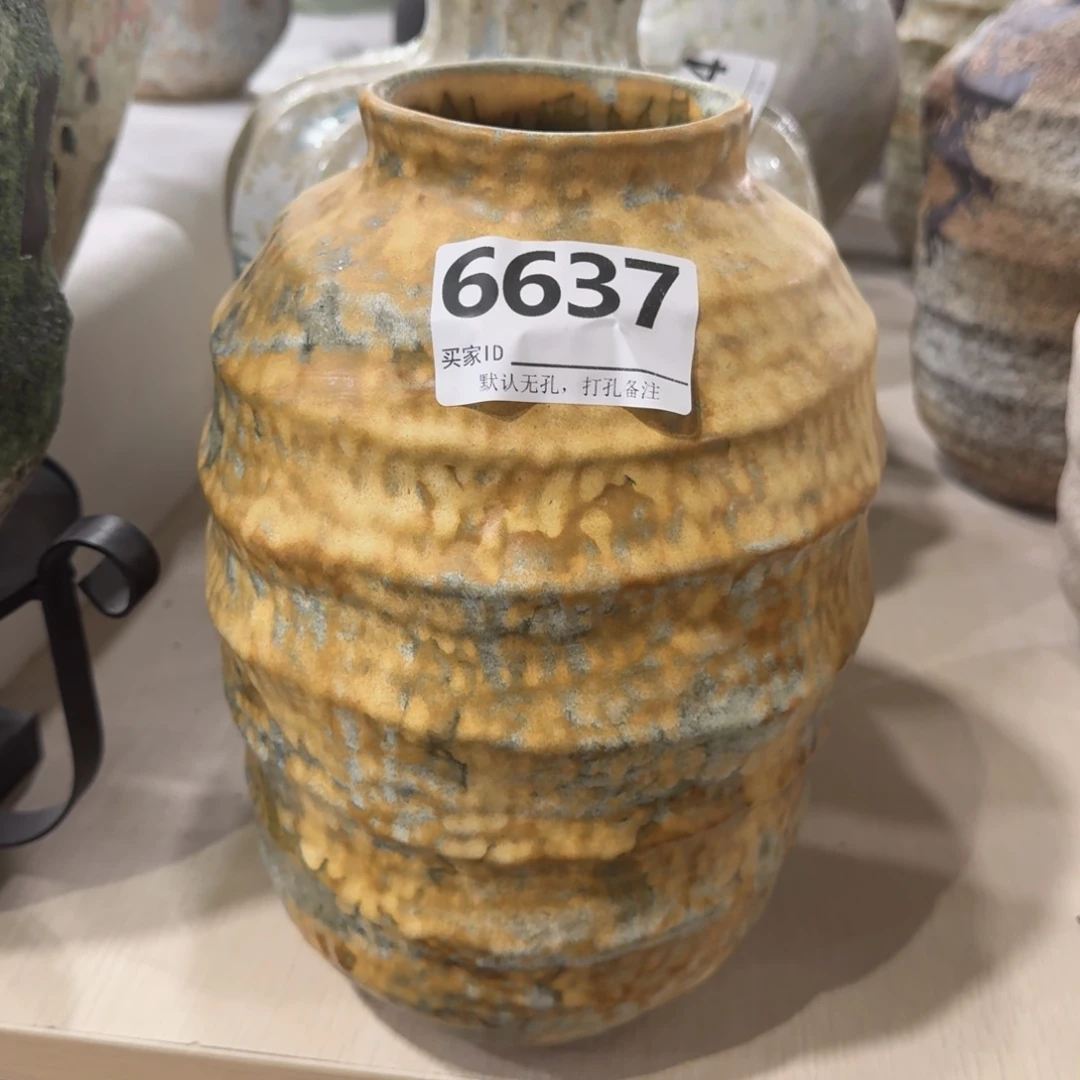 宝***装摆件景德镇高温花瓶编码6637默认无孔