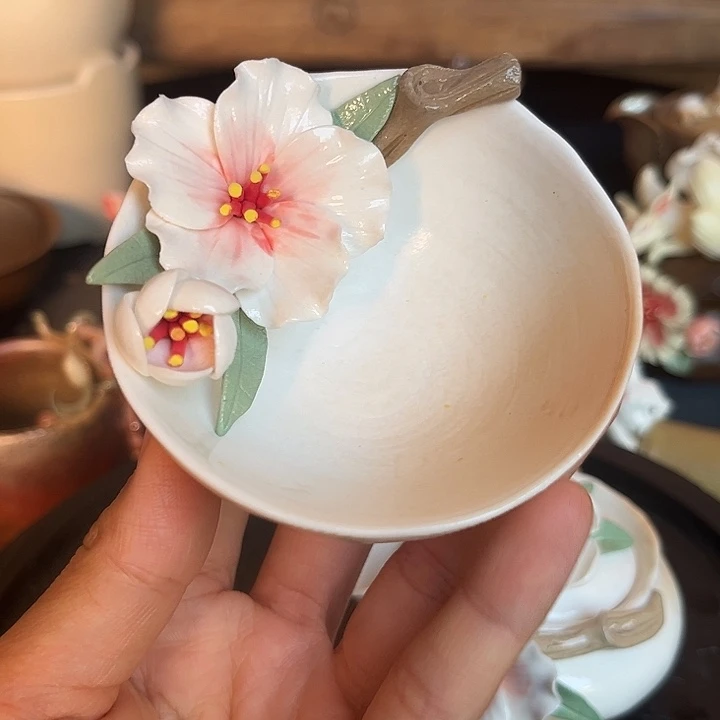 千玺造物桃花茶杯