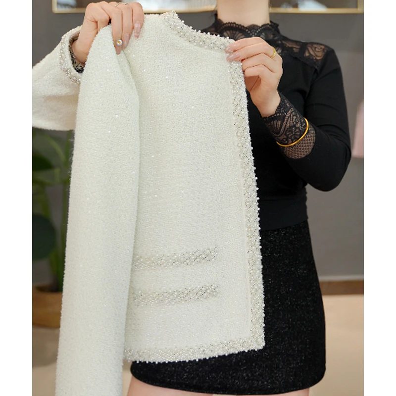 好品质高级小香风羊毛外套女款2025新款时尚开衫春秋气质轻奢法式