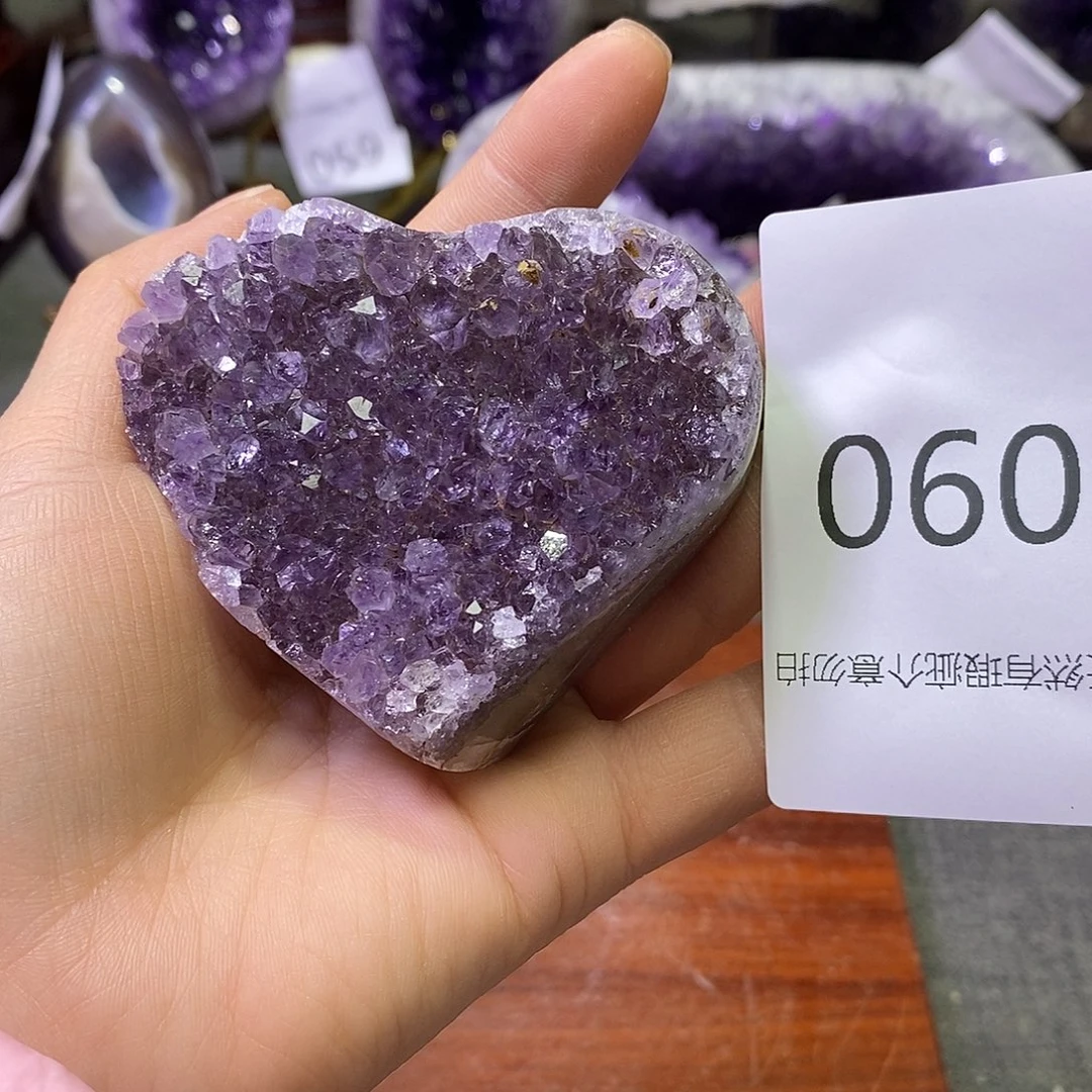 未镶嵌紫晶珠宝半成品