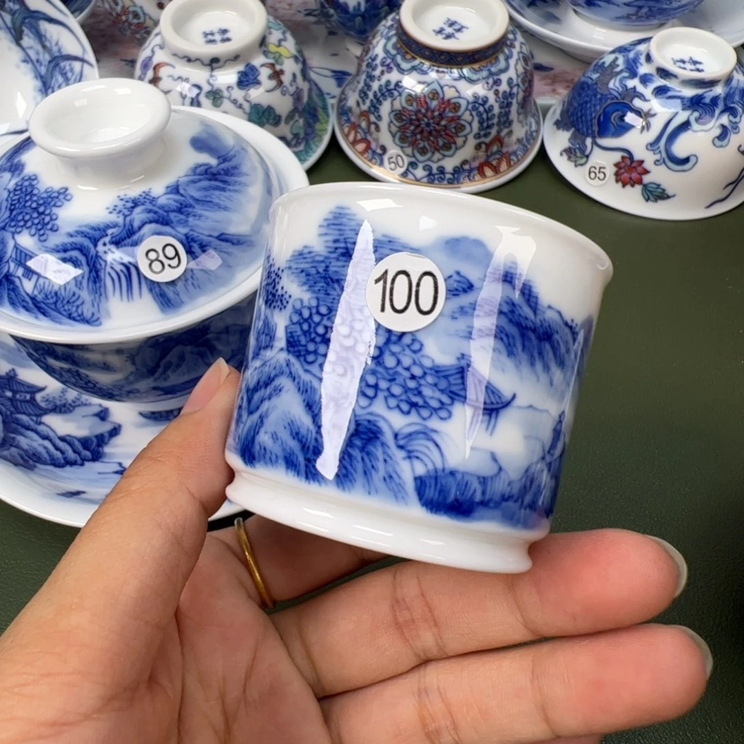 陶瓷景德镇纯手工纯手绘茶具木木100