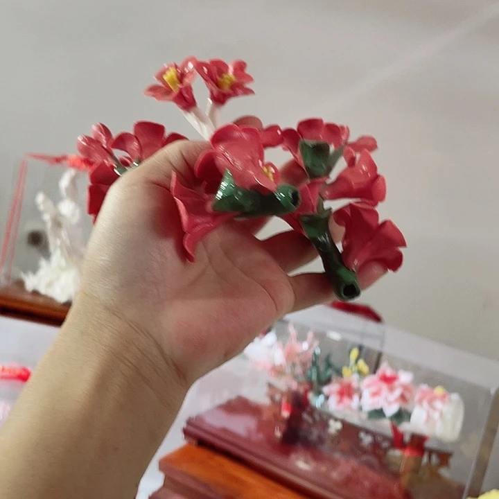 瓷片纯陶瓷手工捏花