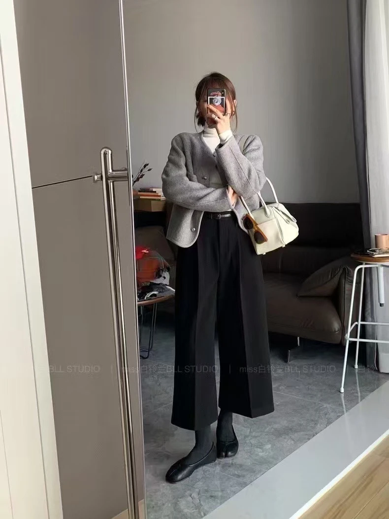 珍姐家抓绒西装尼子料九分裤1882货号