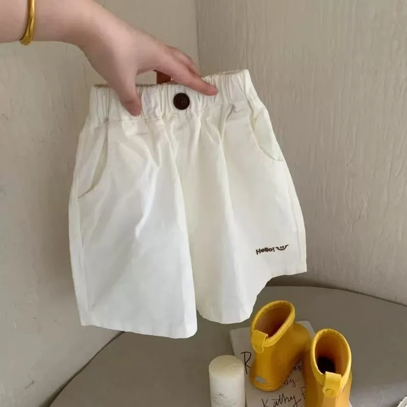 儿童短裤男女童夏季韩国ins字母刺绣休闲裤宝宝运动裤子百搭热裤5