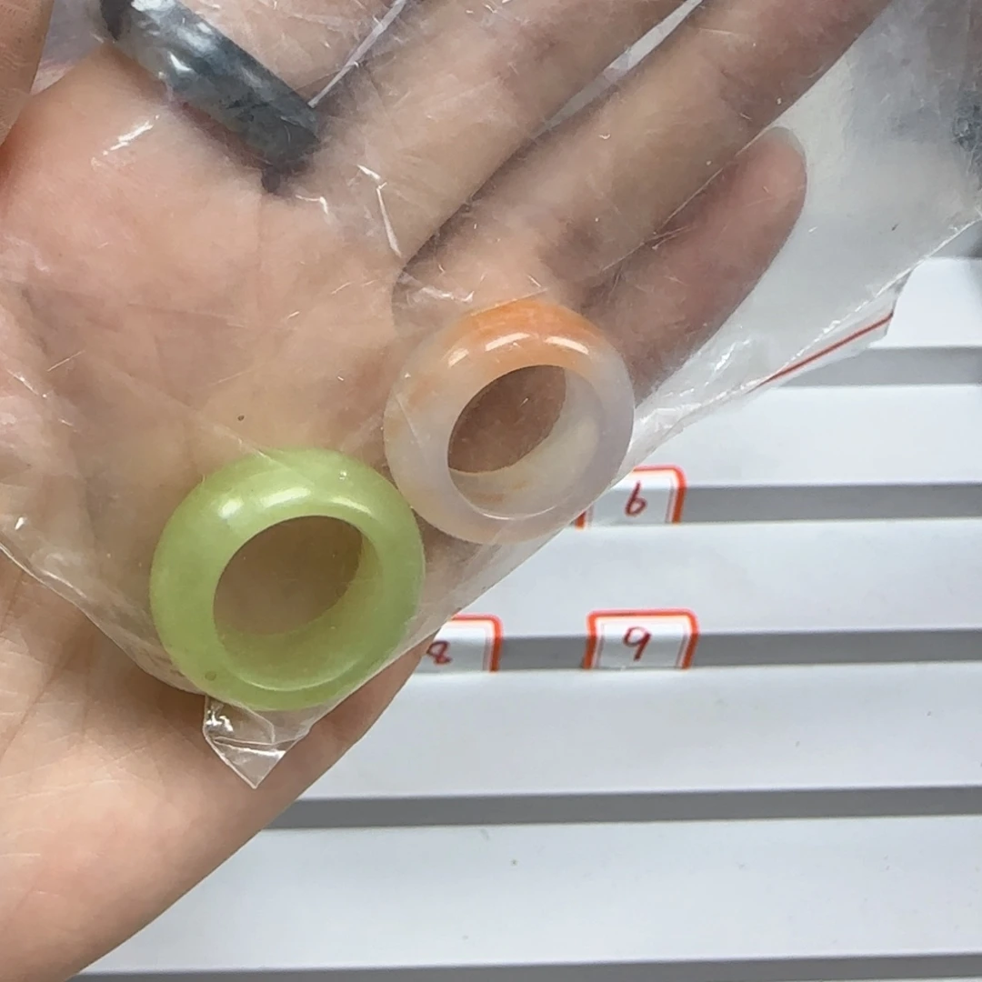 摇***树蛇纹石玉未镶嵌戒指15