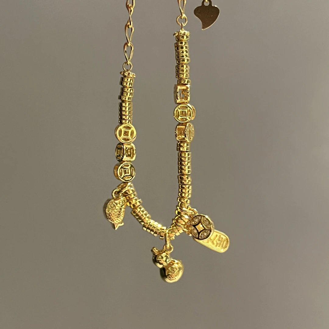 925银银制品 金葫芦盘缠手链