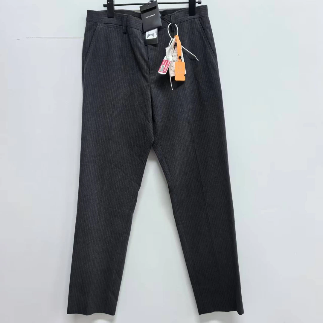 未使用 YSL/圣罗兰 DG 条纹西装裤 41453 白菜