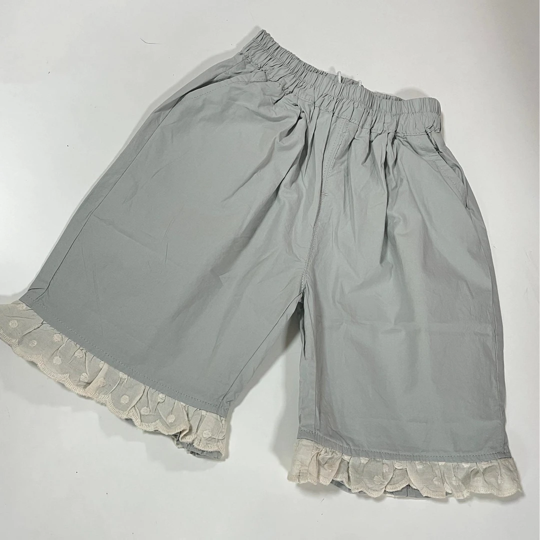 棒【15905蕾丝裤边】百搭中裤