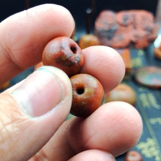 玛瑙/玉髓未镶嵌战国红玛瑙珠子配饰