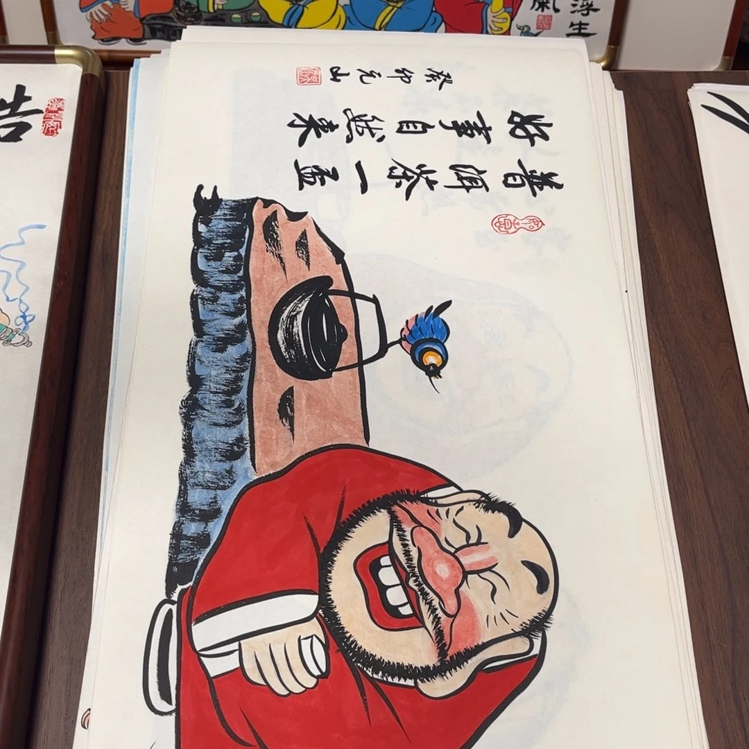 国画纯手绘禅意画作品