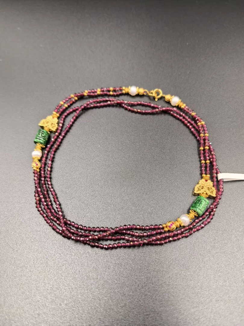 J276 石榴石双层项链