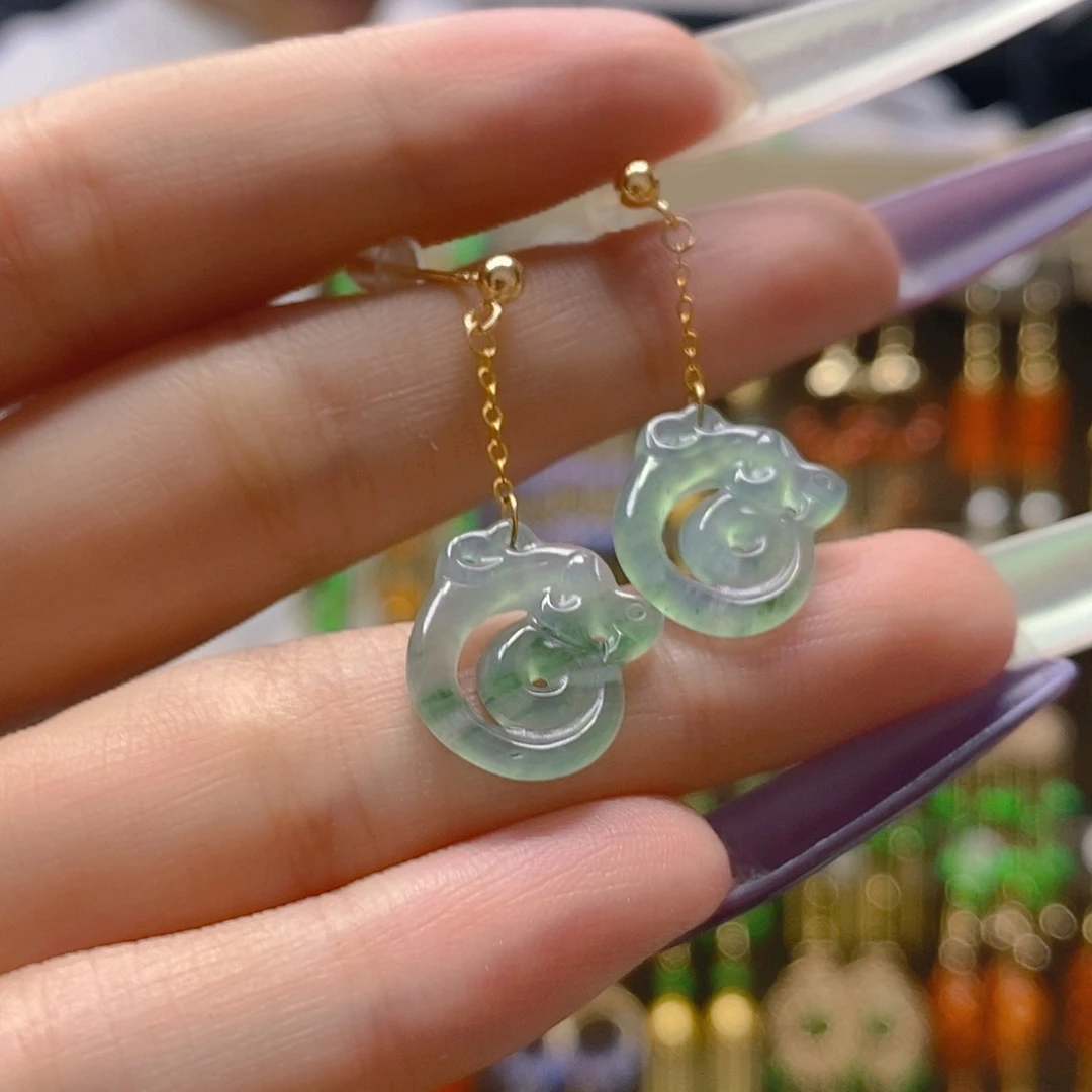 翡翠合金耳饰翡翠