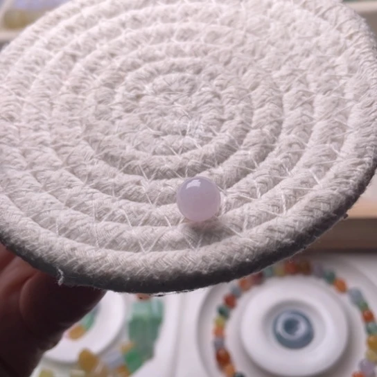 未镶嵌手链翡翠卡8.9粉珠