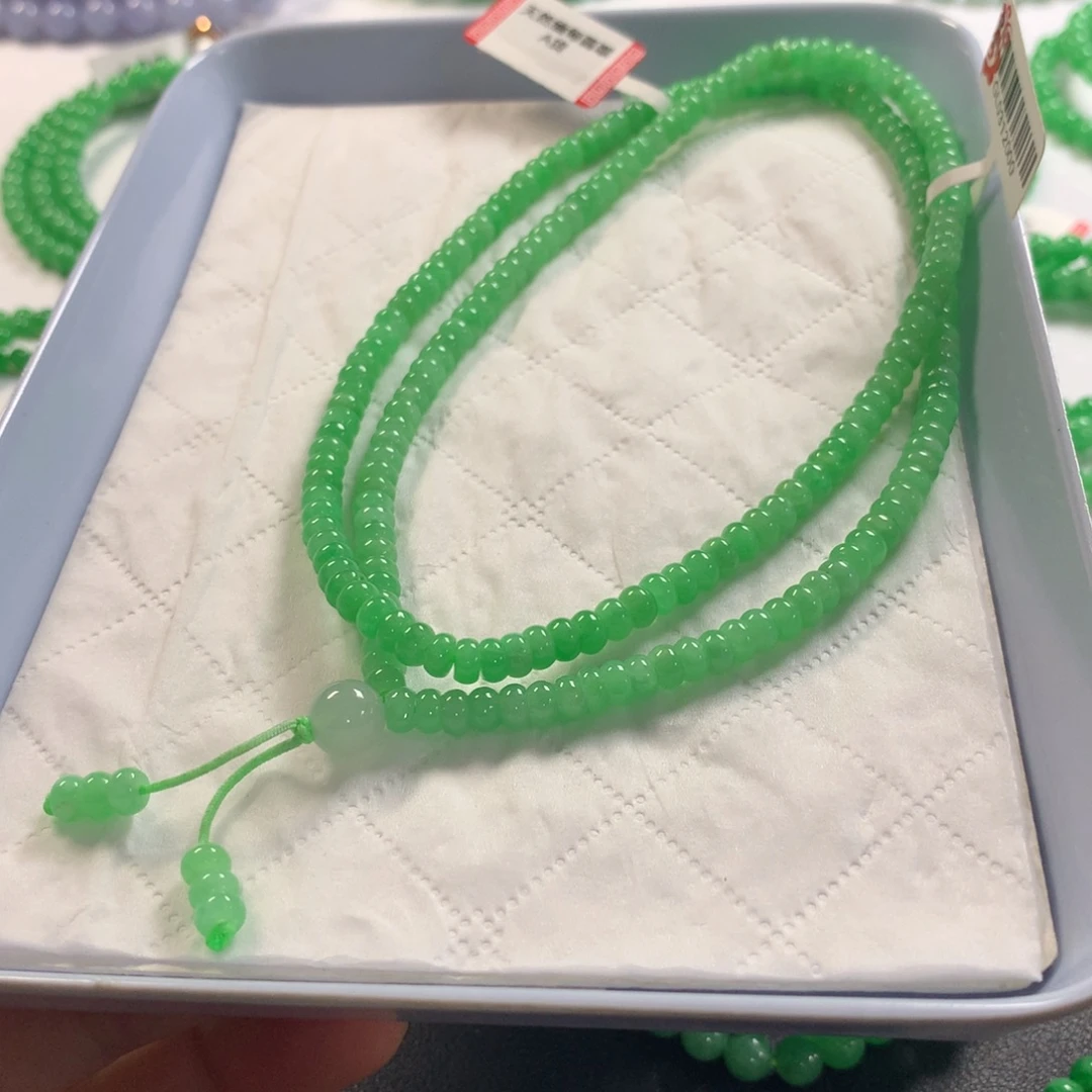 翡翠未镶嵌颈饰项链