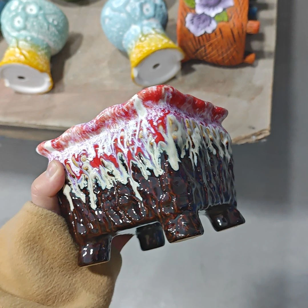 红陶吸水透气的白陶花盆凑满12发货
