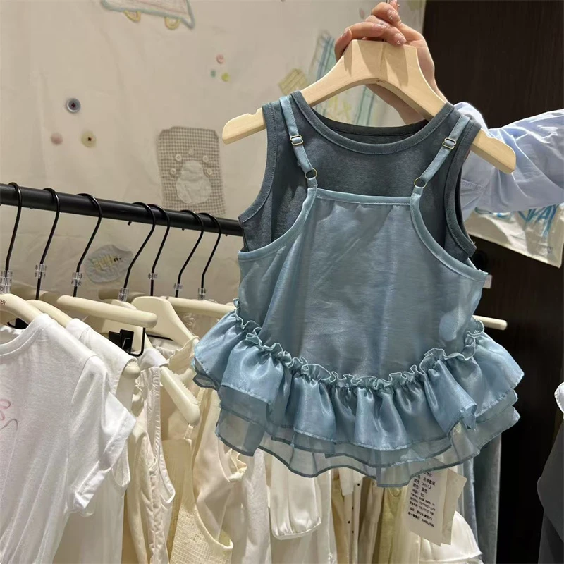 YX·25夏~吊带两件套X6512（汉服）蓝色