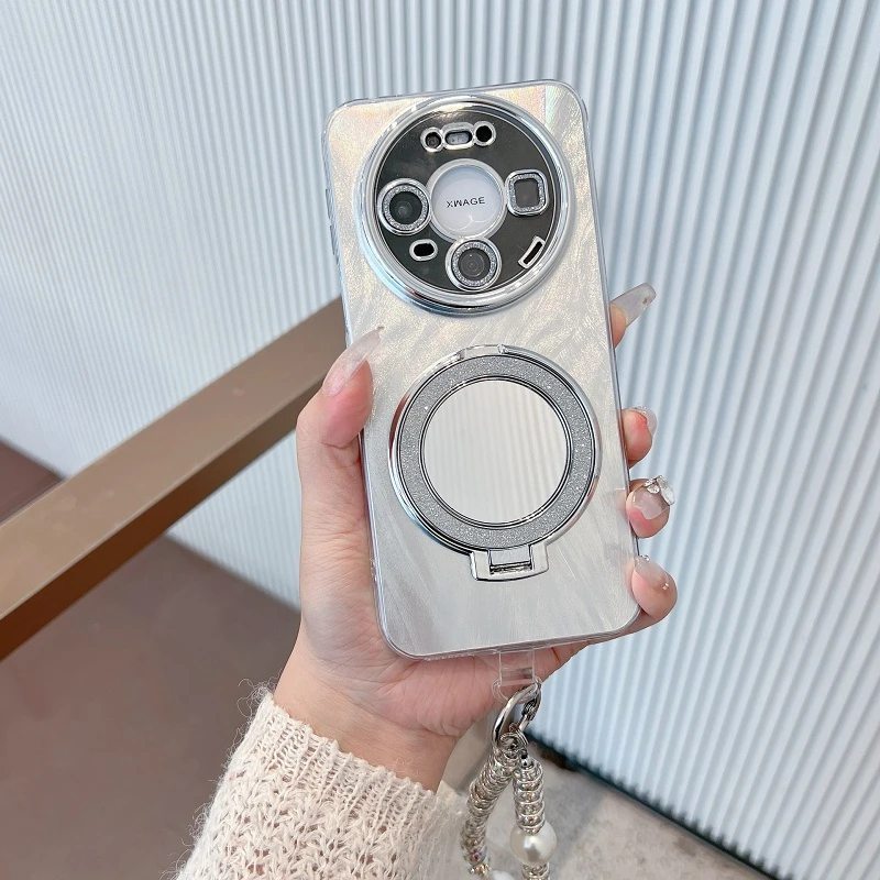 适用于华为mate80手机壳mate80pro全包带镜头膜m80promax镜子支架