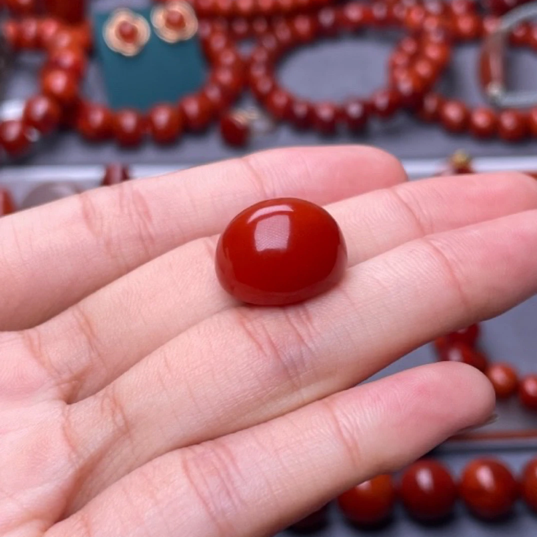 天然原矿）收藏级柿子锦满肉万无纹大界面