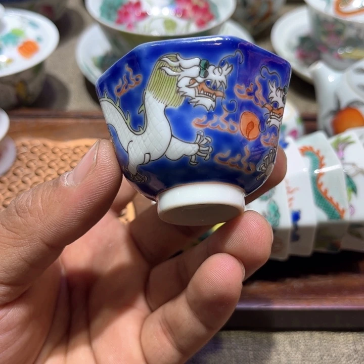 纯手绘精品盖碗杯