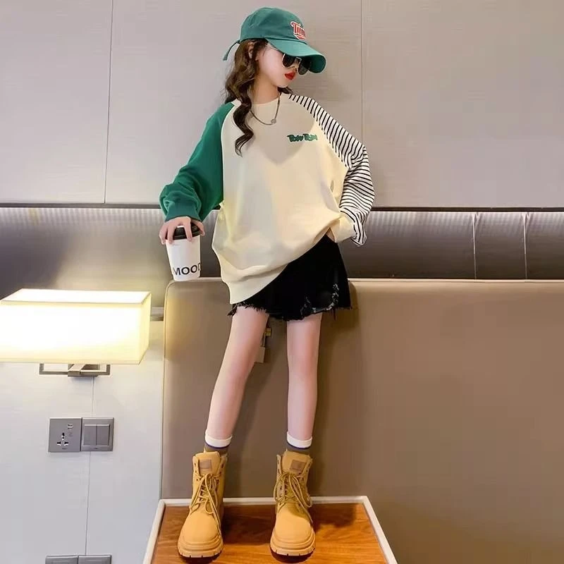 女童春秋打底衫舒适穿搭款款女孩儿童卫衣童装上衣女大童秋装长袖